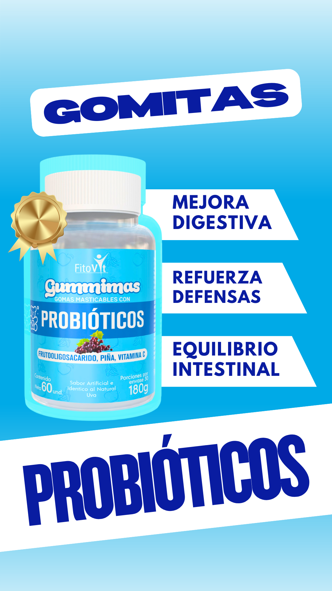 Probióticos en gomitas x60und